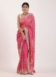 Gorgeous Pink Chiffon Designer Gharchola Saree